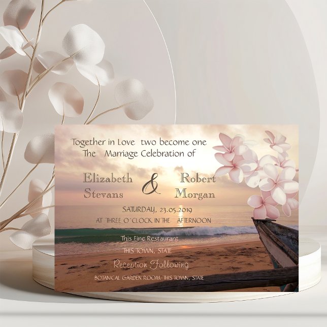 Invitación de Bodas con Puesta de Sol en la Playa  (Subido por el creador)