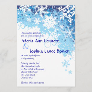 INVITACIÓN DE BODAS COPOS DE NIEVE CONGELADOS
