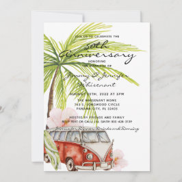 Invitación de Bodas de Aniversario Número 50 Tropi