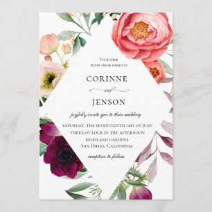 Invitación de bodas de bodas de boom