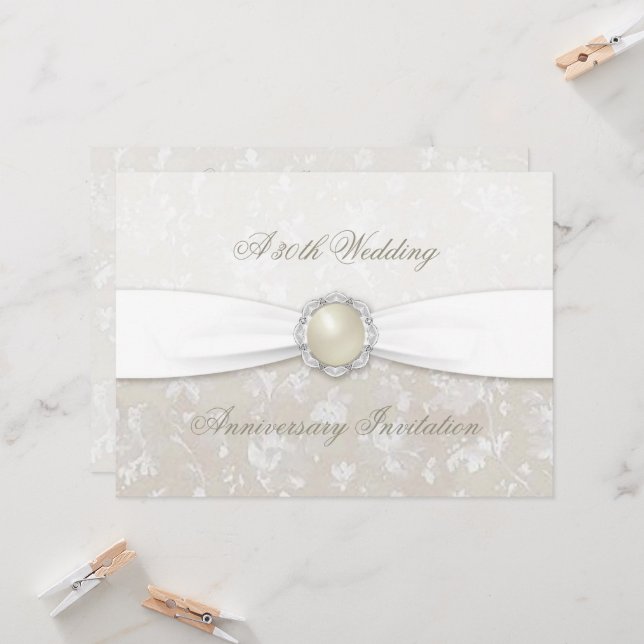 Invitación de Bodas de Damasco por 30 Aniversario (Anverso/Reverso In Situ)