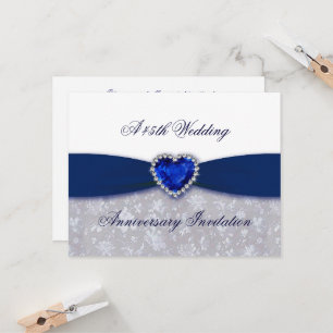 Invitación de bodas de Damasco por 45 aniversario
