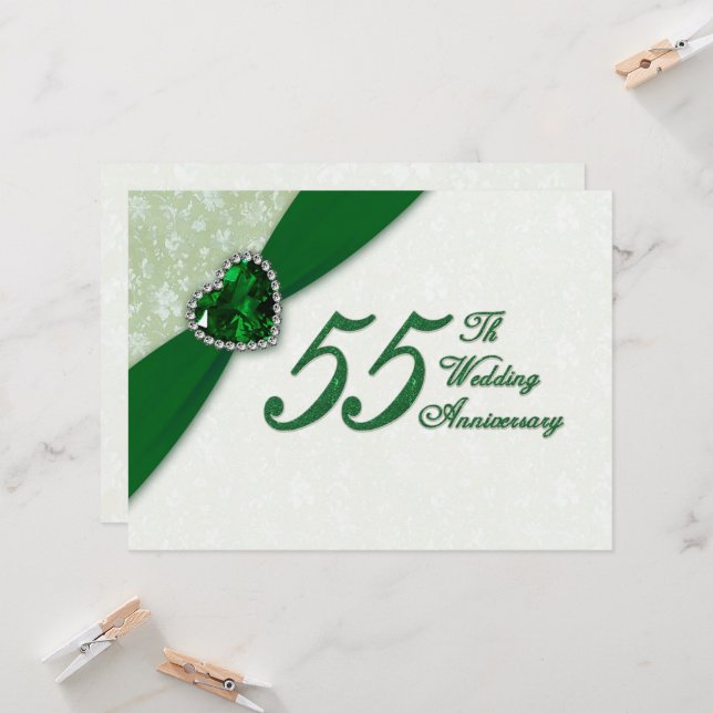 Invitación de Bodas de Damasko 55 Aniversario (Anverso/Reverso In Situ)