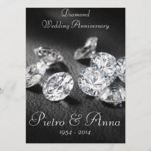 Invitación de bodas de diamante 60º aniversario de