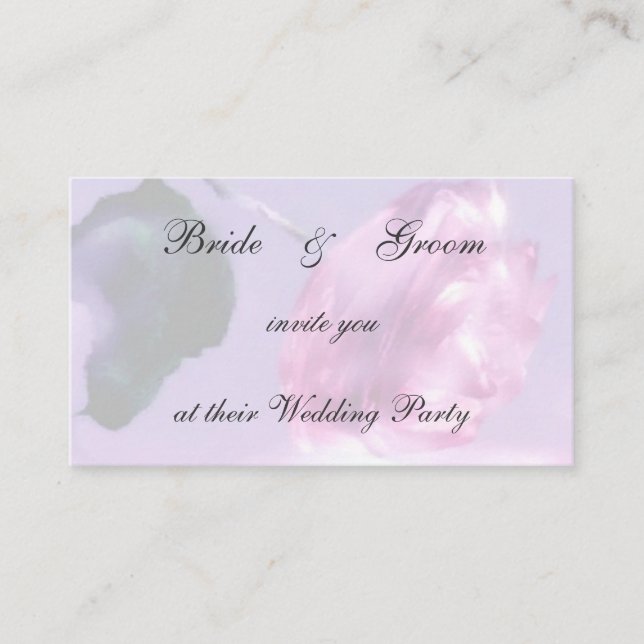 Invitación de bodas de la rosa (Anverso)