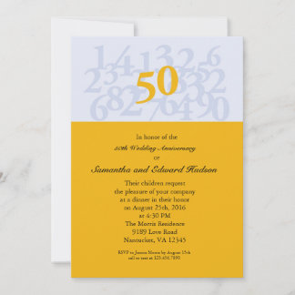 Invitación de Bodas de Oro 50 Aniversario
