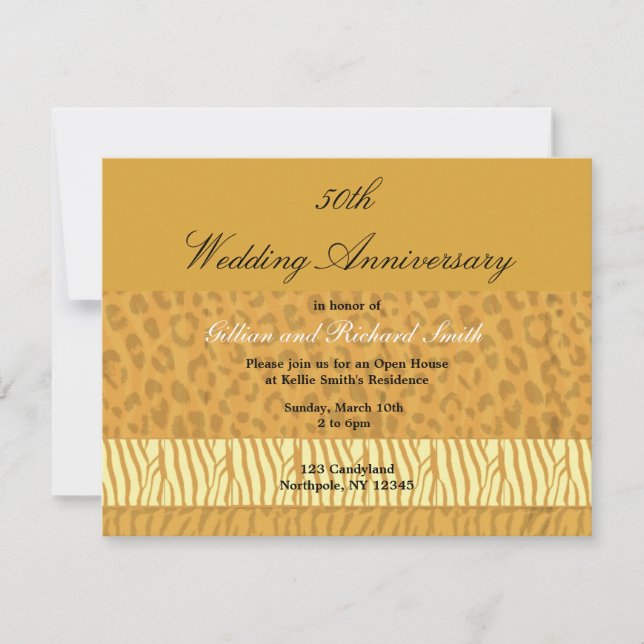Invitación de Bodas de Oro 50 Aniversario (Anverso)