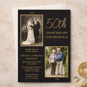 Invitación de Bodas de Oro 50 Aniversario