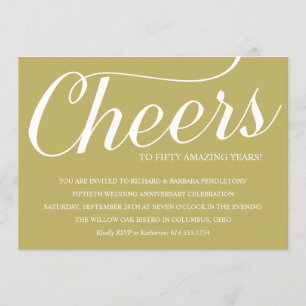 Invitación de bodas de oro 50 aniversario de boda