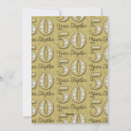 Invitación de Bodas de Oro 50 Aniversario Elegante