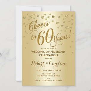 Invitación de Bodas de Oro 60 Aniversario en Dorad