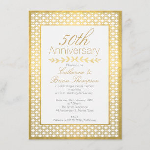 Invitación de bodas de oro de 50 aniversario con l