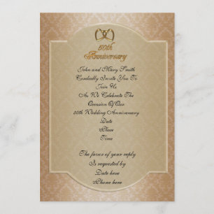 invitación de bodas de oro por 50 aniversario dama