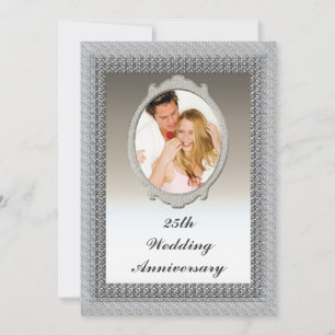 Invitación de bodas de plata 25º aniversario de bo