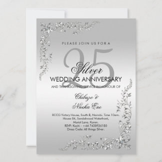Invitación de Bodas de Plata 25 Aniversario