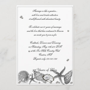 Invitación de Bodas de Plata a Playa Glamurosa