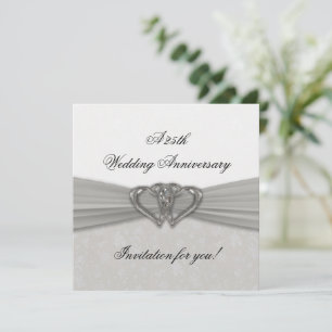Invitación de Bodas de Plata de Damasco 25 Anivers