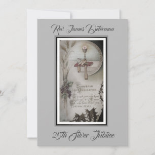 Invitación de Bodas de Plata de Sacerdote con Jesú