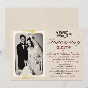 Invitación de Bodas de Plata - Foto Personalizada
