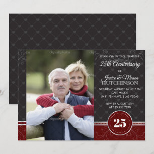 Invitación de Bodas de Plata por 25 Aniversario de
