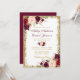 Invitación de bodas de Purpurina de oro floral de  (Anverso/Reverso In Situ)