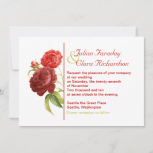 invitación de bodas de rocas rojas de moda