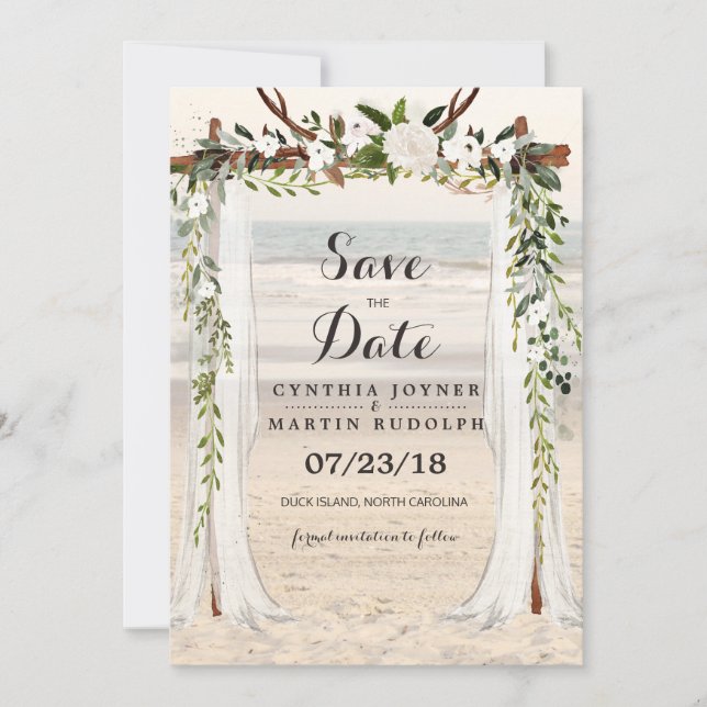 Invitación de bodas de Save the Date de Arbor de P (Anverso)