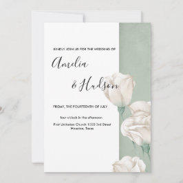 invitación de bodas de vegetación moderna