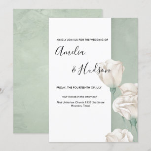 invitación de bodas de vegetación moderna