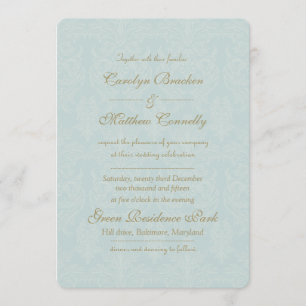Invitación de bodas de vintage de Shabby Chic Dama