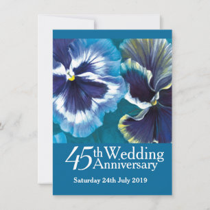 Invitación de bodas de zafiro 45º azul