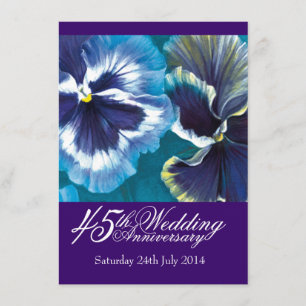 Invitación de bodas de zafiro 45º azul