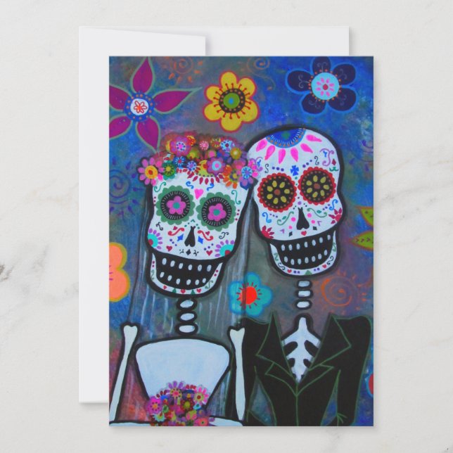 INVITACIÓN DE BODAS DEL DÍA DE MUERTOS (Anverso)