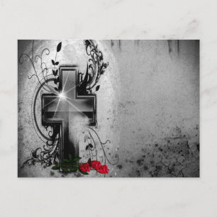 Invitación de Bodas góticos de fe y Rosas