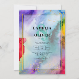 INVITACIÓN DE BODAS ORGULLO ARCOÍRIS Tinta LeahG