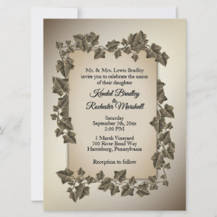 Invitación de bodas para vinos de otoño de 6,5" x
