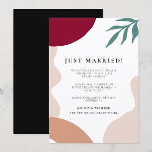 Invitación de bodas recién casados