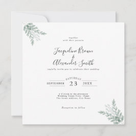 Invitación de bodas rusticas a la caligrafía de eu