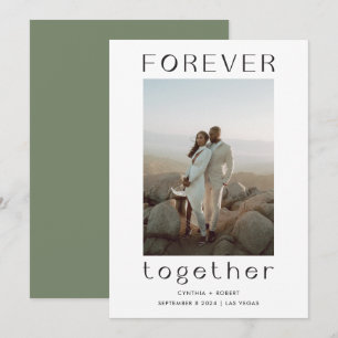 Invitación de Bodas verdes para siempre juntos