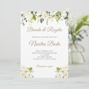 Invitación de Boho a la boda española