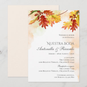 Invitación de Boho a la boda española