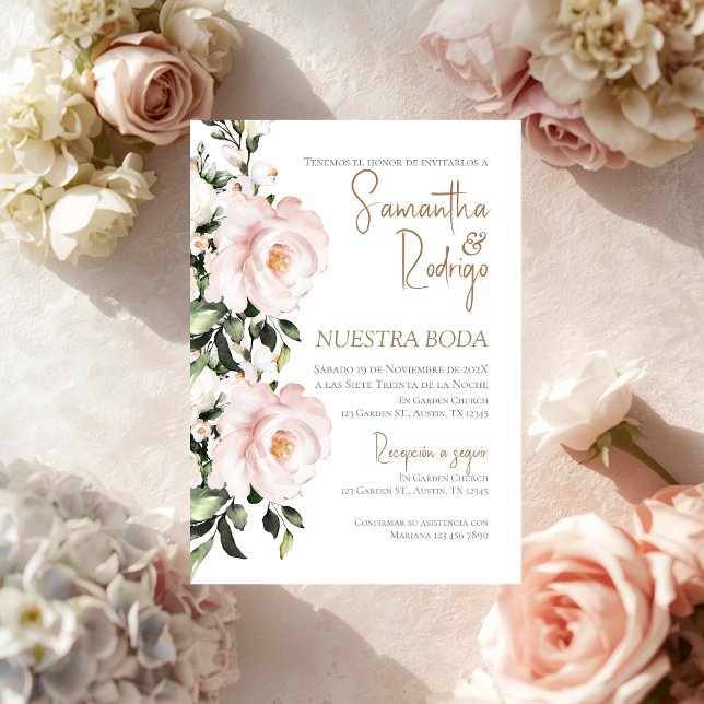 Invitación de Boho a la boda española (Subido por el creador)