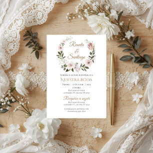 Invitación de Boho a la boda española