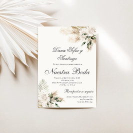 Invitación de Boho a la boda española