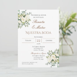 Invitación de Boho a la boda española