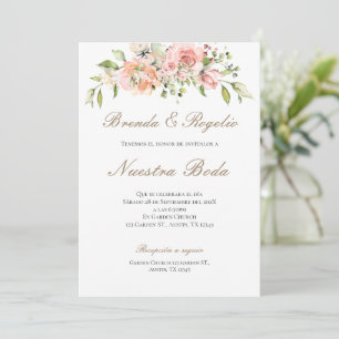 Invitación de Boho a la boda española