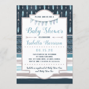 Invitación de Boho Baby Shower