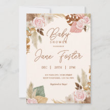 Invitación de Boho Baby Shower