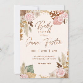 Invitación de Boho Baby Shower