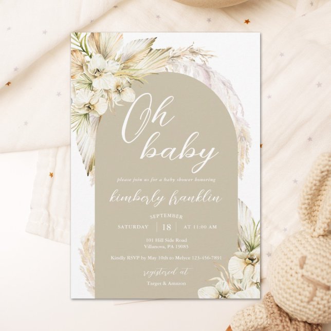 Invitación de Boho Baby Shower (Subido por el creador)